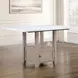 Taylor Beige and White 60" Rectangular Marble Top Counter Height Dining Table