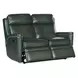 Hamilton Green Leather 56" Power Reclining Loveseat with Power Headrest