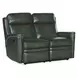 Hamilton Green Leather 56" Power Reclining Loveseat with Power Headrest
