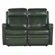 Hamilton Green Leather 56" Power Reclining Loveseat with Power Headrest