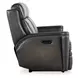Hamilton Grey Leather 56" Power Reclining Loveseat with Power Headrest