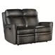 Hamilton Grey Leather 56" Power Reclining Loveseat with Power Headrest