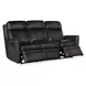 Hamilton Grey Leather 79" Power Reclining Sofa with Power Headrest