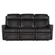 Hamilton Grey Leather 79" Power Reclining Sofa with Power Headrest