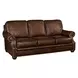 Montgomery Rich Brown Sedona Chateau Leather 83" Sofa