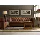 Chester Dark Walnut Leather Stationary 94" Sofa