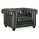 Beaufort Black Tufted Leather Chair