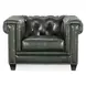 Charleston Black Tufted Leather Chair