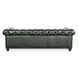 Charleston Black Tufted Leather 96" Sofa