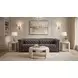 Savion Grandier Bellagio Gravel Leather 89" Power Reclining Loveseat With Power Headrest