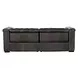 Savion Grandier Bellagio Gravel Leather 89" Power Reclining Loveseat With Power Headrest