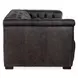 Savion Grandier Bellagio Gravel Leather 89" Power Reclining Loveseat With Power Headrest