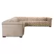 Savion Grandier Giovanni Taupe Leather 5 Piece Power Reclining Sectional With Power Headrest