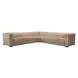 Savion Grandier Giovanni Taupe Leather 5 Piece Power Reclining Sectional With Power Headrest