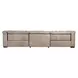 Savion Grandier Giovanni Taupe Leather 124" Power Reclining Sofa With Power Headrest