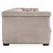 Savion Grandier Giovanni Taupe Leather 124" Power Reclining Sofa With Power Headrest