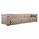 Savion Grandier Giovanni Taupe Leather 124" Power Reclining Sofa With Power Headrest