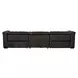 Savion Grandier Bellagio Gravel Leather 124" Power Reclining Sofa With Power Headrest