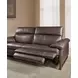Jericho Dark Brown 89" Power Reclining Sofa with USB Charging