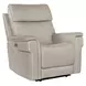 Celeste Sahara Ash Leather Zero Gravity Power Recliner With Power Headrest