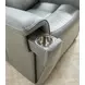 Celeste Sahara Dorian Gray Leather Zero Gravity Power Recliner With Power Headrest