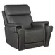 Celeste Sahara Dorian Gray Leather Zero Gravity Power Recliner With Power Headrest