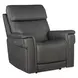 Celeste Sahara Dorian Gray Leather Zero Gravity Power Reclining Living Room Set With Power Headrest