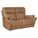 Celeste Sahara Sandalwood Leather Zero Gravity Power Reclining 66" Loveseat With Power Headrest