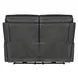 Celeste Sahara Dorian Gray Leather Zero Gravity Power Reclining 66" Loveseat With Power Headrest