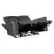 Celeste Sahara Dorian Gray Leather Zero Gravity Power Reclining 66" Loveseat With Power Headrest