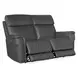 Celeste Sahara Dorian Gray Leather Zero Gravity Power Reclining 66" Loveseat With Power Headrest