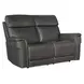 Celeste Sahara Dorian Gray Leather Zero Gravity Power Reclining 66" Loveseat With Power Headrest