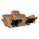 Celeste Sahara Sandalwood Leather Zero Gravity Power Reclining Living Room Set With Power Headrest