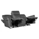 Celeste Sahara Dorian Gray Leather Zero Gravity 90" Power Reclining Sofa With Power Headrest