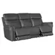 Celeste Sahara Dorian Gray Leather Zero Gravity Power Reclining Living Room Set With Power Headrest