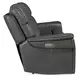 Celeste Sahara Dorian Gray Leather Zero Gravity 90" Power Reclining Sofa With Power Headrest