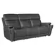 Celeste Sahara Dorian Gray Leather Zero Gravity 90" Power Reclining Sofa With Power Headrest