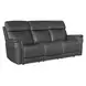 Celeste Sahara Dorian Gray Leather Zero Gravity 90" Power Reclining Sofa With Power Headrest