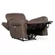 Duncan Dark Brown Leather Power Recliner with Power Headrest And Lumbar