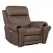 Duncan Dark Brown Leather Power Recliner with Power Headrest And Lumbar