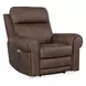 Duncan Dark Brown Leather Power Recliner with Power Headrest And Lumbar