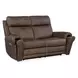 Duncan Dark Brown Leather 66" Power Reclining Loveseat with Power Headrest And Lumbar