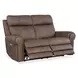 Duncan Dark Brown Leather 66" Power Reclining Loveseat with Power Headrest And Lumbar