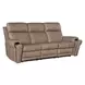 Duncan Light Brown Leather 91" Power Reclining Sofa with Power Headrest And Lumbar