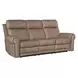 Duncan Light Brown Leather 91" Power Reclining Sofa with Power Headrest And Lumbar