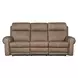 Duncan Light Brown Leather 91" Power Reclining Sofa with Power Headrest And Lumbar