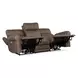 Duncan Dark Brown Leather 91" Power Reclining Sofa with Power Headrest And Lumbar