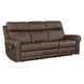 Duncan Dark Brown Leather 91" Power Reclining Sofa with Power Headrest And Lumbar