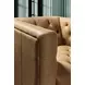 Nicolla Texas Stone Leather Stationary Chair