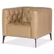 Nicolla Texas Stone Leather Stationary Chair